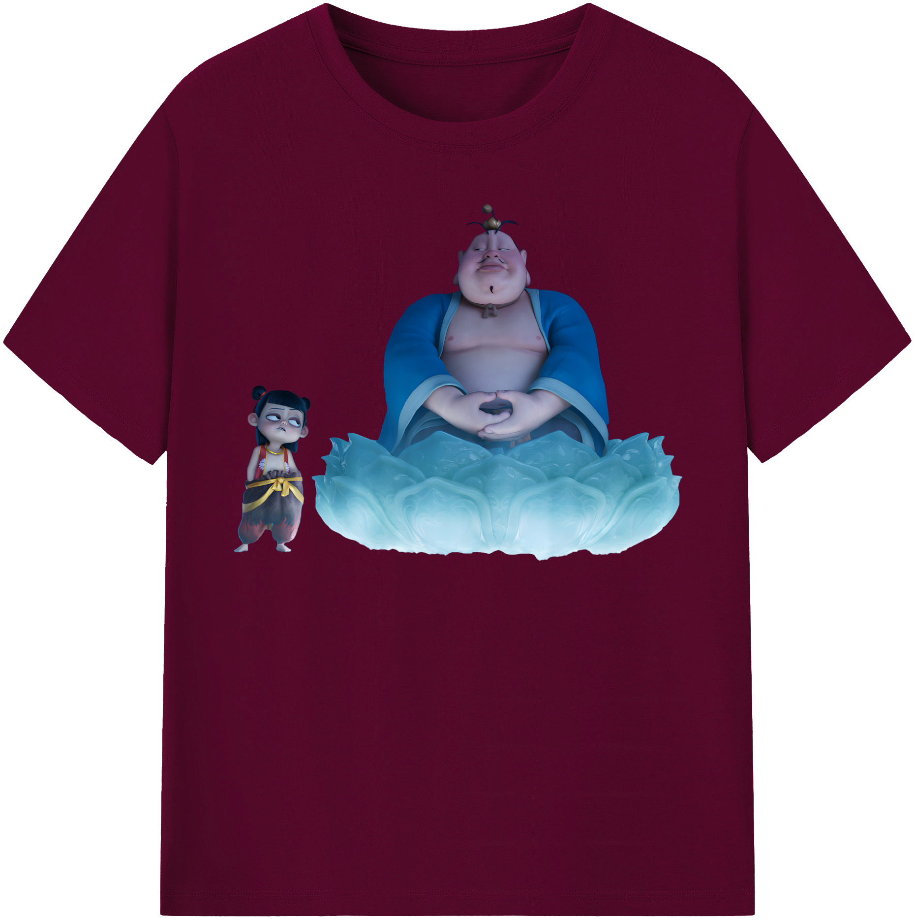 （画像用） Ne Zha 2 ナタ 魔童の大暴れ レディースカジュアルプリントTシャツ（綿100％）
